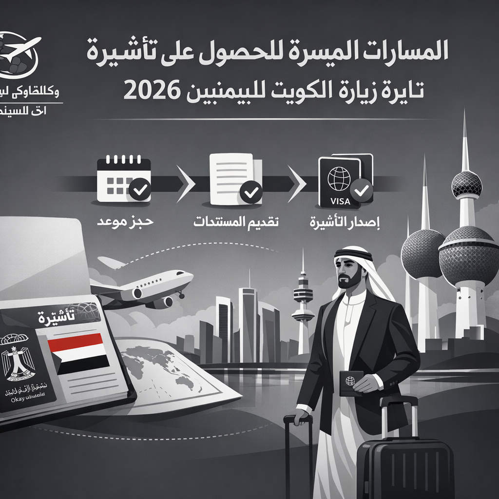 المسارات الميسرة للحصول على تأشيرة زيارة الكويت لليمنيين 2026